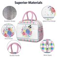thumbnail image 4 of Lunch Bag Lunch Box for Women Reusable Insulated Lunch Cooler Bags,Large Capacity for Work Travel Picnic,Water-Resistant Pioneer Colorful Floral Lunch Tote Bag Gifts for Woman Mom Pink, 4 of 6
