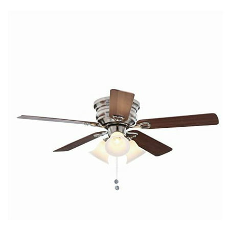 Hampton Bay Clarkston 44 In Brushed Nickel Ceiling Fan With Light Kit