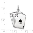 thumbnail image 2 of Sterling Silver Rhodium-Plated Playing Cards Polished Charm (27 X 19) Made In United States qc3877, 2 of 2
