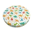 thumbnail image 2 of Lsque Dinosaur Round Bar chair cushion covers Velvet Fabric Premium Comfort Protects from Scratches and Stains for 14-17 Inch Chair- 14 inch, 2 of 7