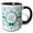 Black/White, variant on 3drose, Elegant Green and Silver Heart Damask Monogram Letter K, 11oz Magic Transforming Mug