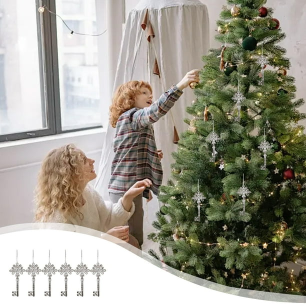 ¡Aprovecha las Ofertas!, Adornos navideños Colgante de árbol de Navidad de cristal de hielo transparente Ángel de nieve Colgante de hielo Diy Akmoler