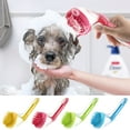 thumbnail image 6 of Pet Bathing Brush, Press to Release Cleaning Tool, Waterproof Ergonomic Handle, Soft Bristles for Cats Dogs, Daily Grooming, Hygienic Maintenance, Travel Friendly(Blue), 6 of 6