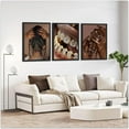thumbnail image 2 of 3pcs Trendy Black Woman Canvas Wall Art Fashion Black Girl Wall Decor Pictures African American Woman Posters Prints for Home Living Room Bedroom Bathroom Decoration Ready To Hang, 2 of 7