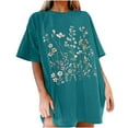 thumbnail image 6 of Drses Wildflowers Shirt for Women Oversized Floral Loose T Shirts Graphic Tees Flower Plant Shirts Womens Tops, 6 of 7