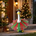 thumbnail image 2 of AZXY Christmas Porch Goose Outfit, 23‑Inch Goose Clothes Dress Set, Goose Clothing & Goose Cloth for Cement Plastic Lawn Goose Sculpture Statue, Xmas Outdoor Decor for Front Porch Yard Party Garden, 2 of 8