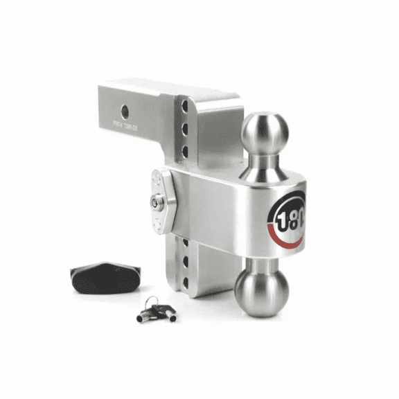 Weigh Safe Adjustable Trailer Hitch Ball Mount - 10" Adjustable Drop Hitch for 3" Receiver - Premium Heavy Duty Aluminum Trailer Tow Hitch w/ Stainless Steel Tow Balls (2" & 2 5/16") - 21,000 GTW