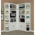 thumbnail image 2 of Pemberly Row Contemporary Engineered Wood White 5 Piece Corner Library Wall, 2 of 3