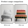 thumbnail image 6 of HELLHERO Non Slip Stain Protection Armless Accent Chair Protector for Armless Chair, Armless Accent Chair Cover Candy Cane Snowflake Pattern, 6 of 8