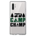 thumbnail image 1 of DistinctInk Clear Shockproof Hybrid Case for Galaxy Note 10 PLUS (6.8" Screen) - TPU Bumper Acrylic Back Tempered Glass Screen Protector - Camp Champ - Camping Fire, 1 of 1