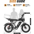 thumbnail image 4 of Electric Bike for Adult,2000W Peak Motor Max 28Mph, 48V 20AH Up to 80 Miles Electric Bicycle, UL 2849,Dual Suspension, 20" Fat Tires Mountain Bike, 4 of 7