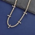 thumbnail image 3 of A gold zircon necklace with a trendy style, perfect for wearing during trips – 2025 new arrival., 3 of 3