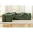 thumbnail image 2 of COOLHUT 78.7" W Combination Sofa, High Rebound Density Sponge Sofa Couch, Three Forms Floor Couch Three Seats Sofa Bed for Living Room, Bedroom, Oliver Green, 2 of 13