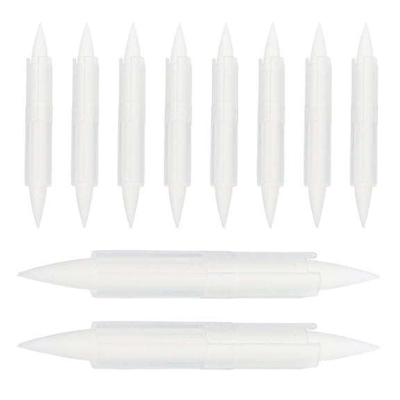 NICEXMAS 10pcs White Plastic Dip Pen Nibs Replacement Set for and Detailed Drawing Projects