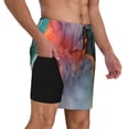 thumbnail image 2 of Fotbe Colorful Abstract Waves Traje de Baño para Hombre – Shorts de Natación de Secado Rápido con Forro y Bolsillos-Medium, 2 of 6