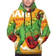 thumbnail image 4 of Bingfone Cool Dinosaur Playing Guitar Men'S Drawstring Hoodie Long Sleeve Pocket Sweatshirts-Small, 4 of 9