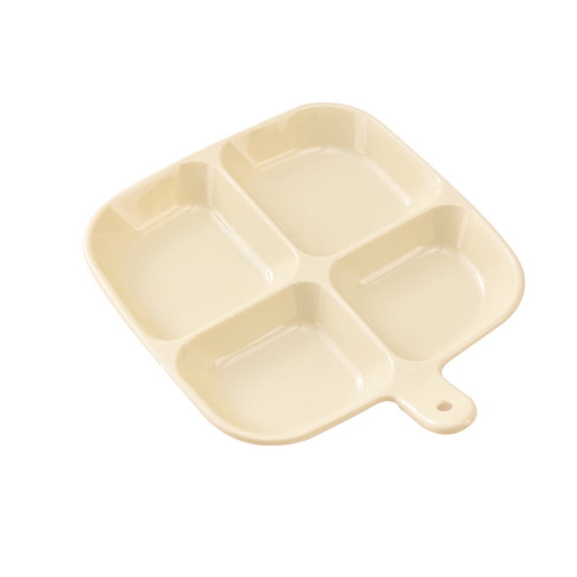 Beautynvta - Platos divididos para adultos y niños (liquidación), bandejas apilables de 4 compartimentos para comer con separadores para exteriores, camping, pícnics, fiestas y cenas familiares, 19,8