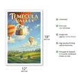 thumbnail image 2 of Temecula Valley Wineries - Riverside County - California Vineyards Wine Country Art by Kerne Erickson - Master Art Print (Unframed) 12in x 18in, 2 of 4