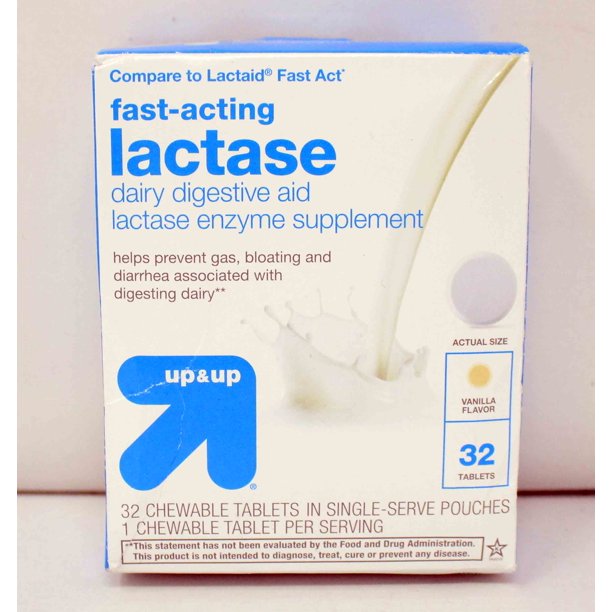 Up & Up Vanilla Flavored FastActing Lactase Dairy Digestive Aid 32