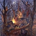 thumbnail image 2 of Bell, Bill 26x26 Black Ornate Wood Framed with Double Matting Museum Art Print Titled - David/23Rd Psalm, 2 of 4