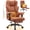 Brown, variant on COOLHUT Big and Tall Office Chair 500lbs, Heavy Duty Ergonomic Office Desk Chair with Deluxe Embossing PU Leather with Footrest, Executive Gaming Chair with Lumbar Support, Black