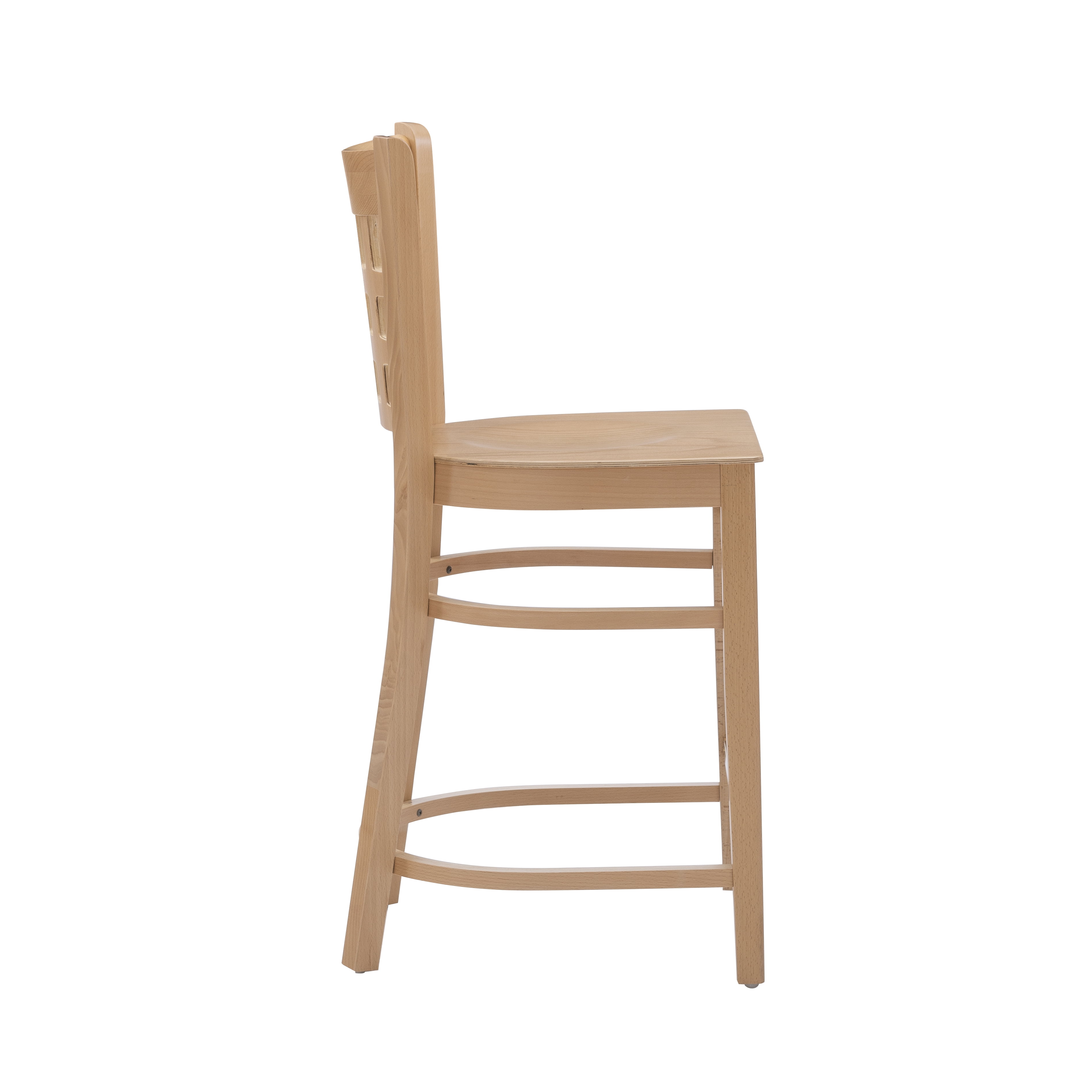 Linon Neville 24" Natural Indoor Wood Counter Stools, Set of 2