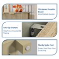 thumbnail image 5 of Luku 55" Modern Fluted Sideboard Buffet Cabinet with 4 Doors & Adjustable Shelves, Wood Coffee Bar Buffet Table, Console Cabinet for Kitchen, Dining, or Entryway, 5 of 7