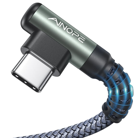 USB C Cable AINOPE [6.6ft] 3.1A Type C Charger Fast Charging Right Angle, Durable Nylon Braided USB C Charging Cable Compatible with Galaxy S10 S9 S8 Plus S21, Note 10 9 8, LG, Type C Charger