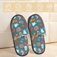 thumbnail image 2 of Balery cute Skull organ Pantuflas de Casa de Felpa Silenciosas con Diseño Estampado, Zapatillas Cómodas Antideslizantes de Algodón para Interior-Large, 2 of 8
