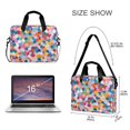 thumbnail image 3 of FORMRS 16" Laptop Bag Carrying Sleeve Case with Handle Travel Shoulder Briefcase, Yellow Colorful Circles, 3 of 8