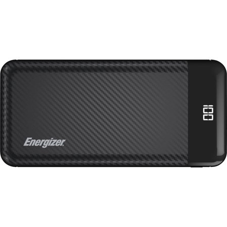 Energizer - MAX 10,000mAh 15W USB-C 3-Port Universal Portable Battery Charger/Power Bank w/ LCD screen for Smartphones & Accessories - Black