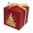 thumbnail image 2 of Christmas Decorations OutdoorGift Wrapping PaperRed And Gold Foil Christmas Tree Candy Box – Elegant Square PackagingChristmas git box, 2 of 9