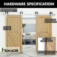 thumbnail image 4 of Homacer Brushed Nickel Sliding Barn Door Hardware Kit, for Two/Double Doors, 4.5ft Long Flat Track, Spoke Wheel Design Roller, Heavy Duty, for Interior & Exterior Use, 4 of 7