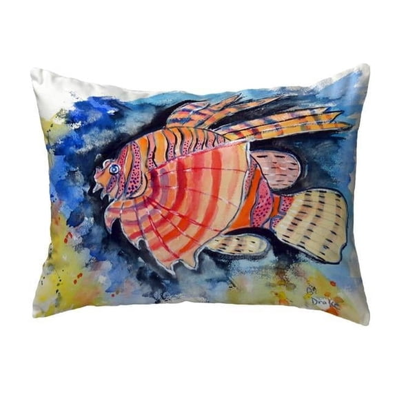 Betsy Drake KS451 11 x 14 in. Betsys Lion Fish Small No-Cord Pillow