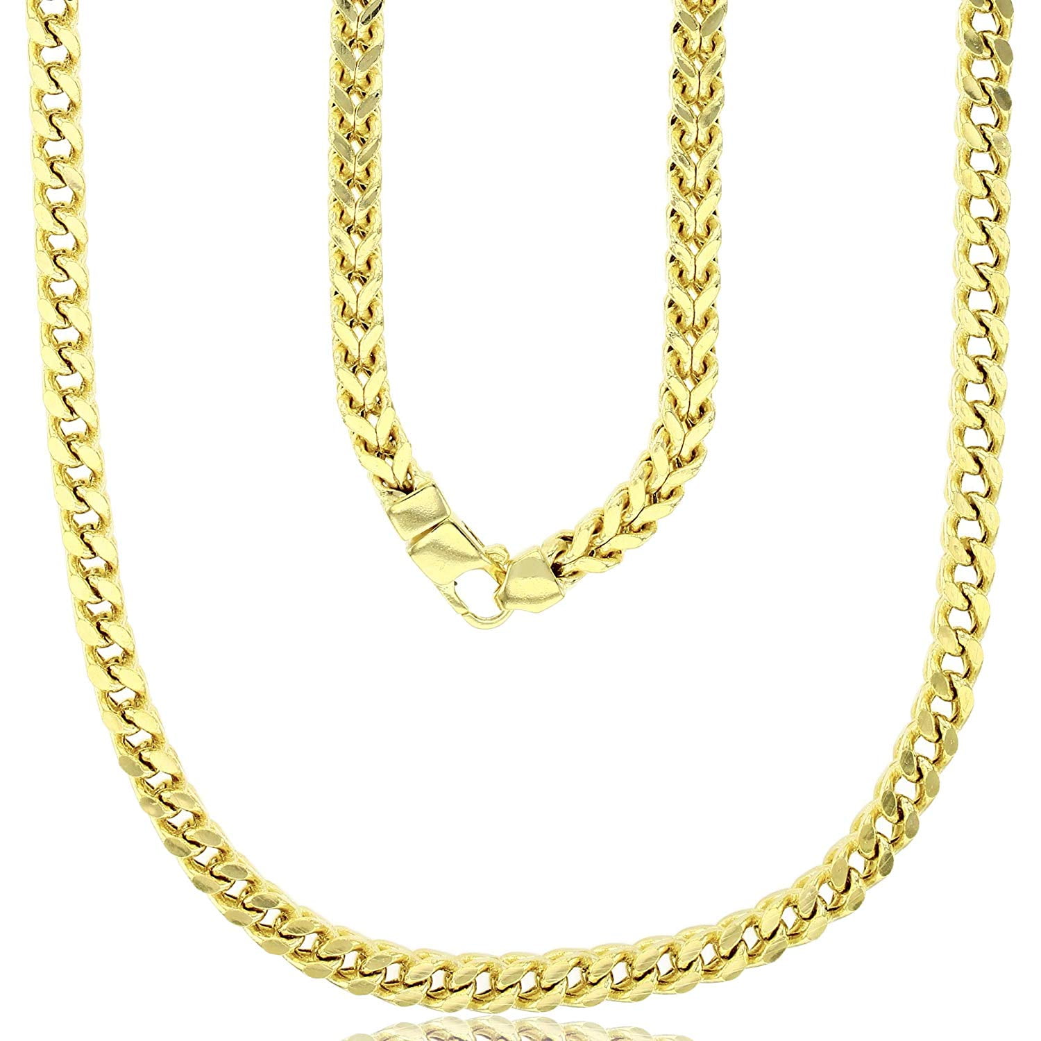 Decadence - 14k Yellow Gold Hollow 3mm-5mm Franco Chain with Lobster ...