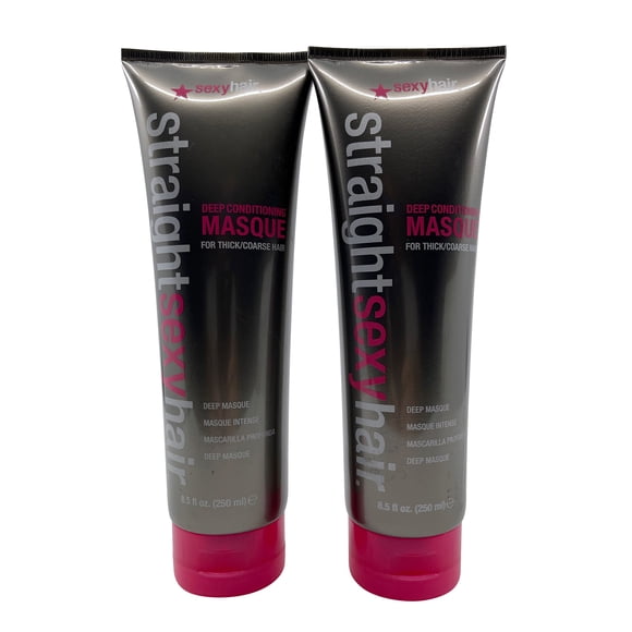 Sexy Hair Straight Deep Conditioning Mask Thick & Coarse Hair 8.5 OZ Set of 2