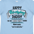 thumbnail image 4 of Inktastic Happy Birthday, Daddy Best Ever in Blue Boys or Girls Toddler T-Shirt, 4 of 5