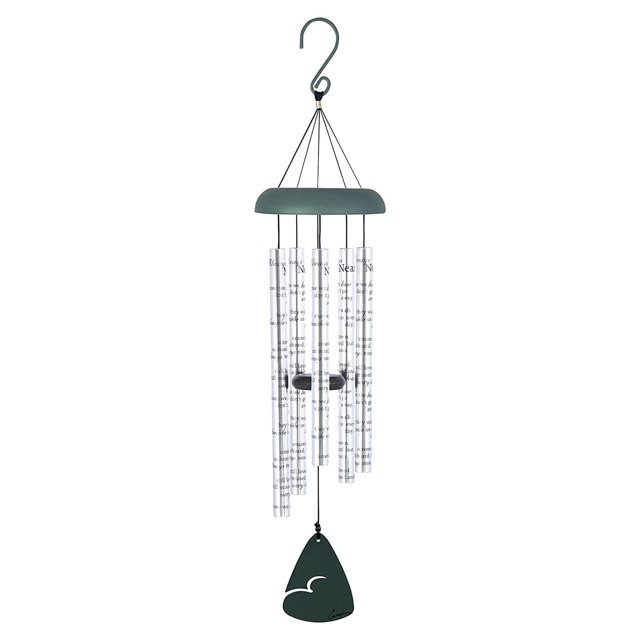 Carson Home Accents 62913 Always Near 30 Inch Sonnet Memorial Wind Chime, Silver