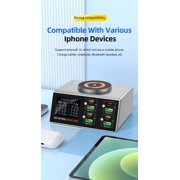 Wireless Charging Stand with Cable and Charger Magnetic wireless fast charging base, multifunctional interface charger