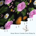 thumbnail image 6 of Pioneer Flower Floral Print Pattern Shower Curtain 84"x72", Bathroom Decorative Shower Curtain Set with 12 Hooks, Waterproof Washable, 6 of 6