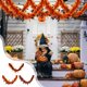 thumbnail image 1 of Adornos de Halloween: Flores Colgantes de Colores, Cinta de Plástico de 195 Cm con Forma de Calabaza, Araña y Papel. Multicolor. 1 Unidad., 1 of 6