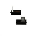 thumbnail image 2 of Nexera Sereni-T Reversible Desk Panel & Filing Cabinet with Floating Shelves(2), Black & Ebony, 2 of 7