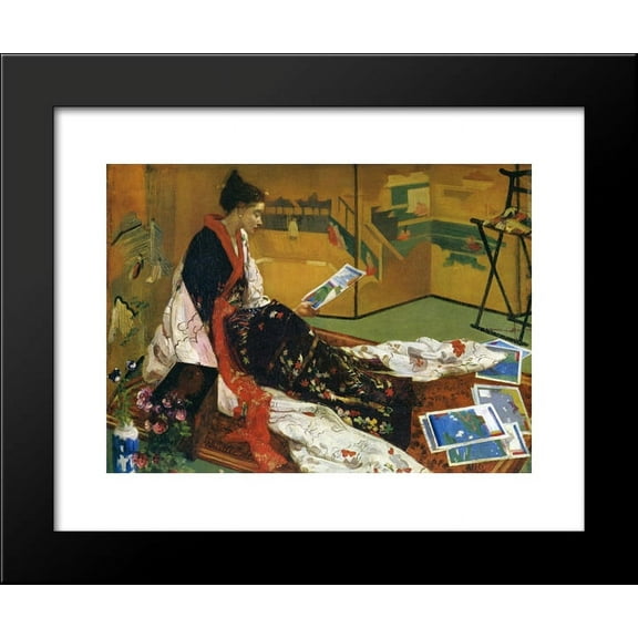 Caprice in Purple and Gold The Golden Screen 20x24 Framed Art Print by James McNeill Whistler
