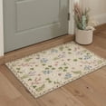 thumbnail image 4 of 5x7 Washable Rugs for Living Room Non Slip Backing Low Pile Light Weight Print Pattern Area Rugs for Bedroom Indoor Wild Flora Ivory Cream, 4 of 4