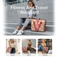 thumbnail image 5 of Tote Bag for Women - Pioneer Flower Shoulder Bag - Large Utility Work Duffle Bag with Zipper Handbag for Travel, Work, Sprots, 5 of 5
