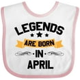 thumbnail image 3 of Inktastic Legends Are Born in April Boys or Girls Baby Bib, 3 of 4