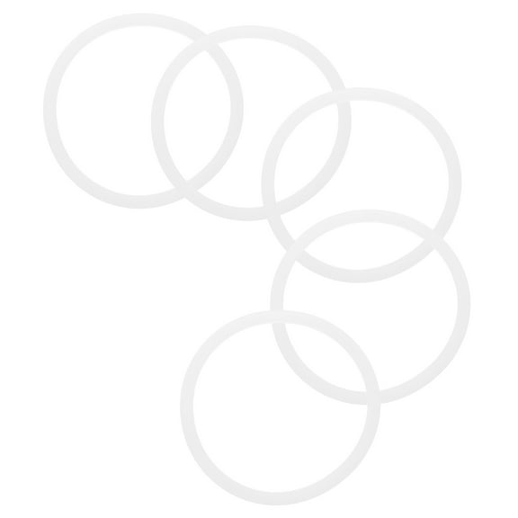 DECOMELODY 5Pcs Round Silicone Seal Ring Water Bottle Gasket Replacement Minimalist Design Leakage Proof