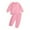 Pink, variant on CPNG Kids Toddler Girl Boys Fleece Lined Sweatsuit Outfits Long Sleeve Solid Color Crew Neck Tops Sweatshirt Pants Casual Outfits Set(Khaki,6-7 Years)