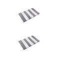 thumbnail image 4 of Cateissary Alfombra multifuncional de poliéster para varios propósitos de baño Alfombra de baño cómoda y duradera gris blanco 41 cm * 61 cm gris blanco 41 cm * 61 cm 2Conjunto, 4 of 6
