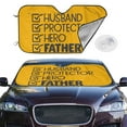 thumbnail image 2 of Fotbe Father's Day Car Windshield Sunshade | Sun Visor Protector Front Window Shade, Keeps Out UV Rays, Keeps Your Vehicle Cool-Medium, 2 of 7